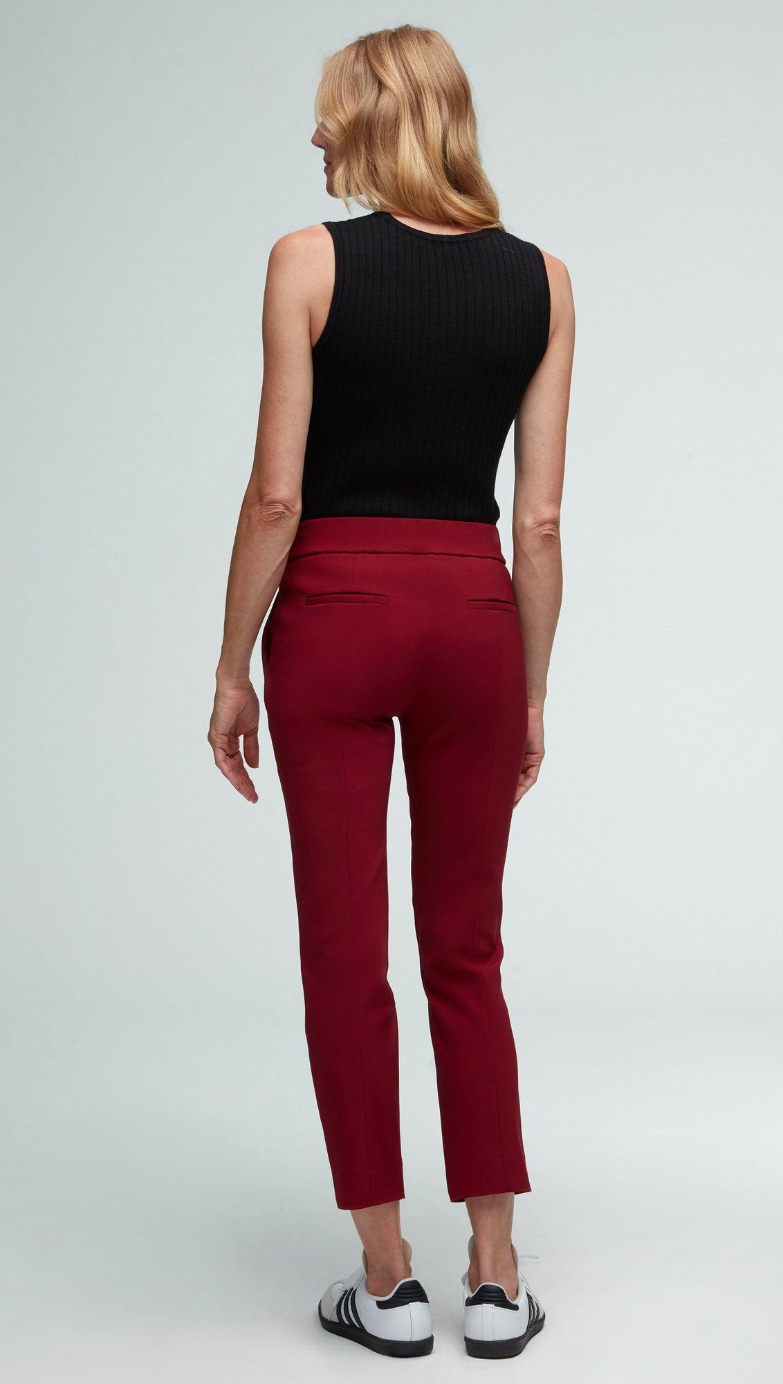 Flex Waist Trouser in Performance Cotton | Merlot