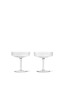 Ripple Champagne Saucers | Set of 2 | Clear