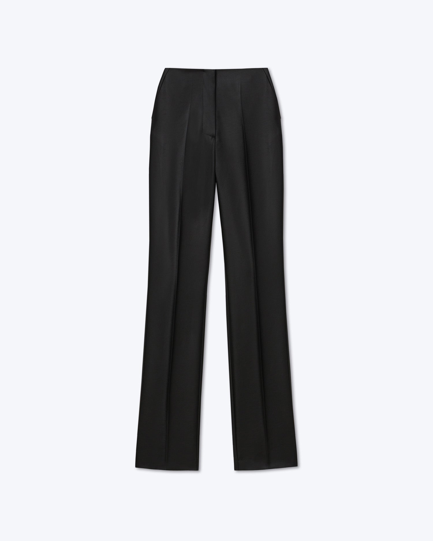 Maurie Tailored Satin Pants | Black