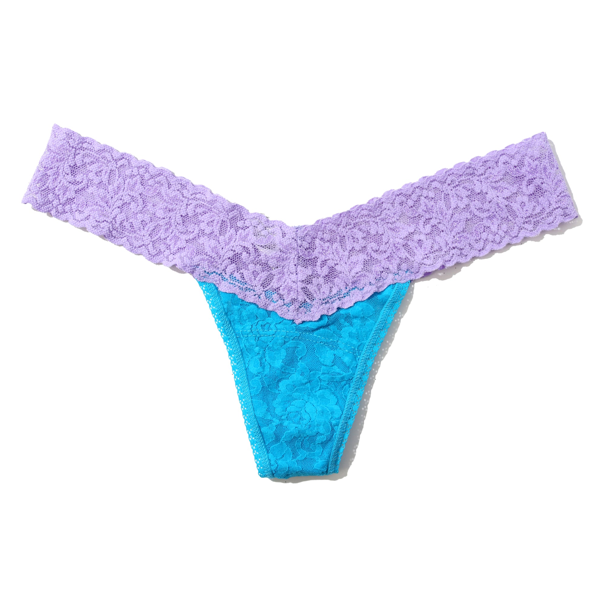 Signature Lace Low Rise Thong | Garnet/Topaz