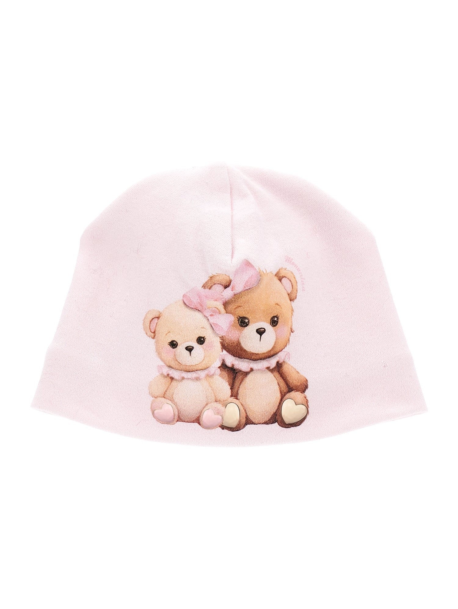 Girls | Cotton Teddy Bear Hat | Antique Pink