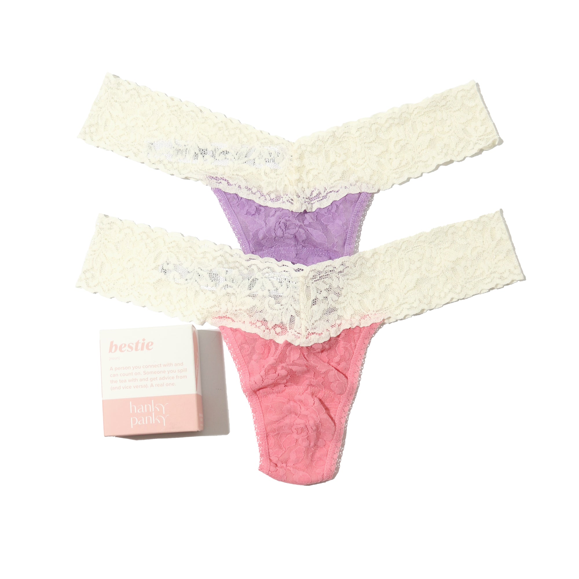 2 Pack Signature Lace Low Rise Thong | Best Friend 2Pk 2022