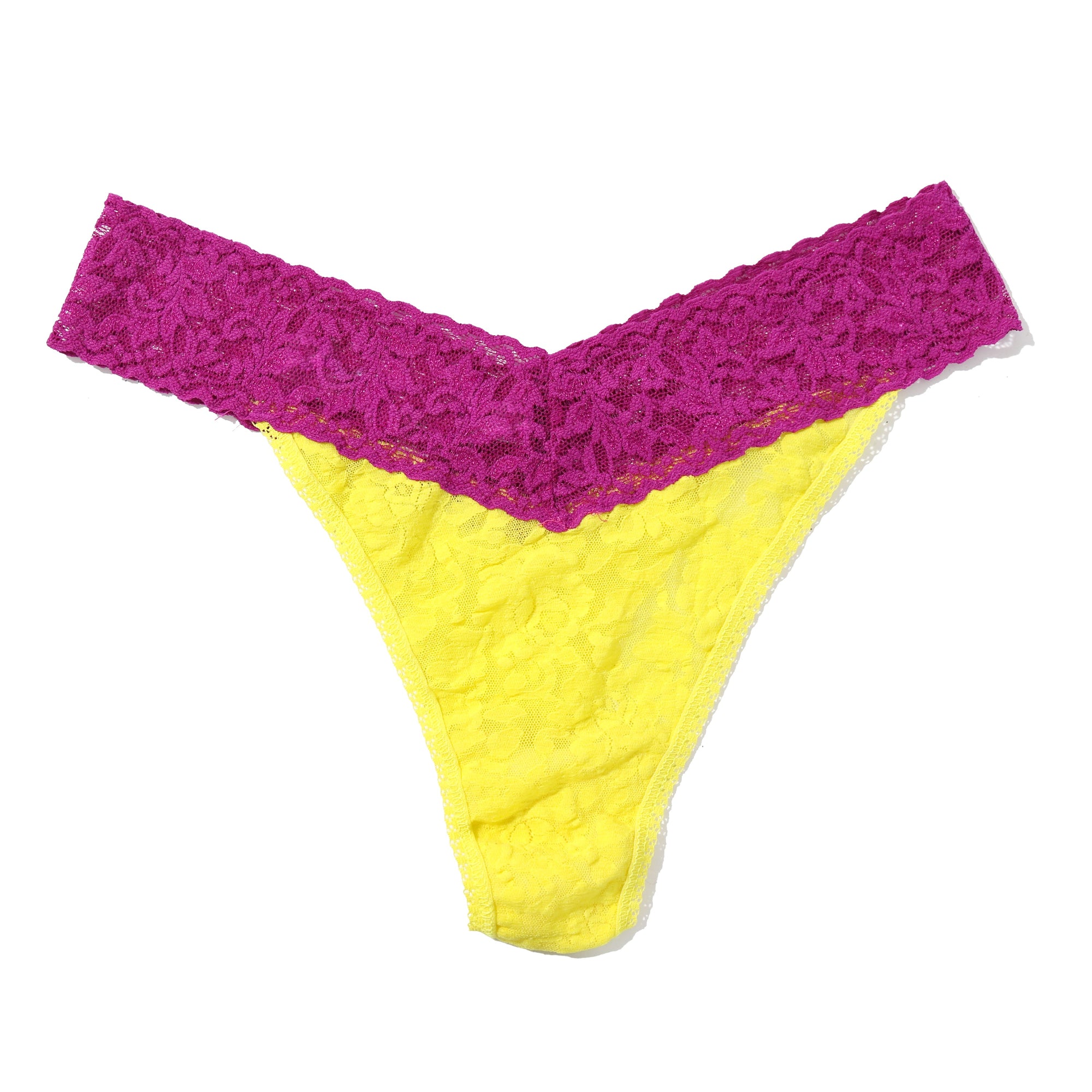 Signature Lace Original Rise Thong | Sunny Day x Belle Pink