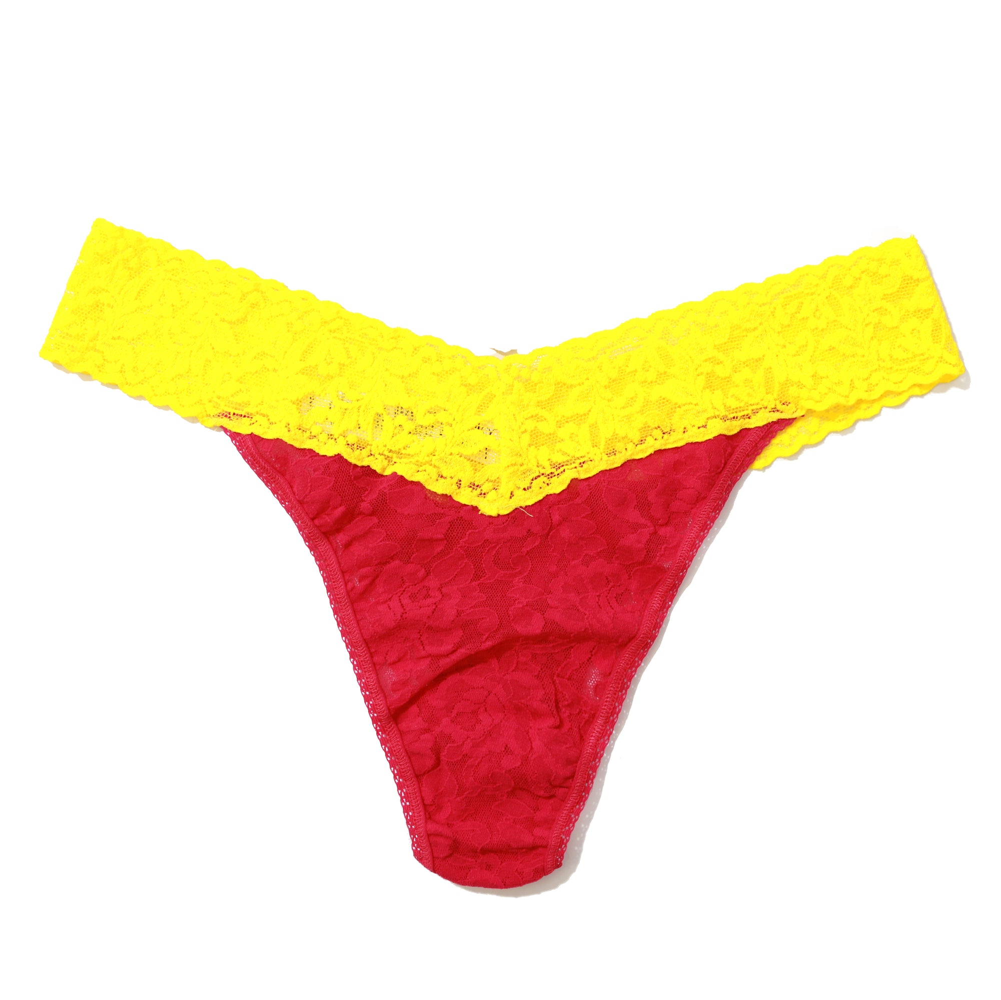 Signature Lace Original Rise Thong | Vntp/Sunny Day Yellow