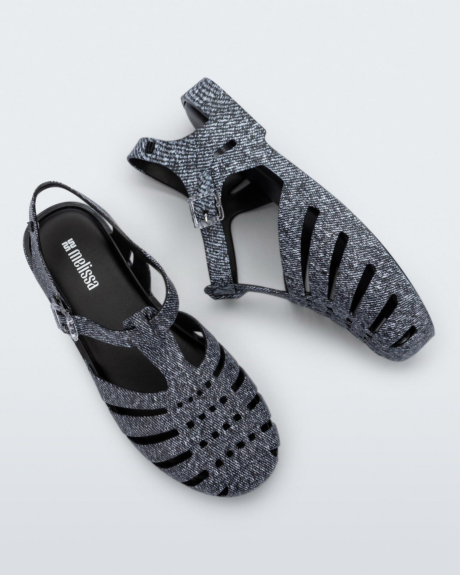 Womens | Possession Print Denim Sandal | Black Jeans