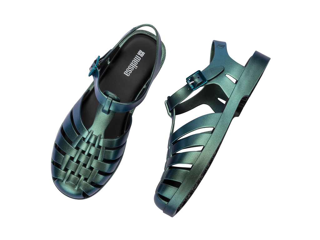 Womens | Possession Magic Sandal | Black/Metallic Green