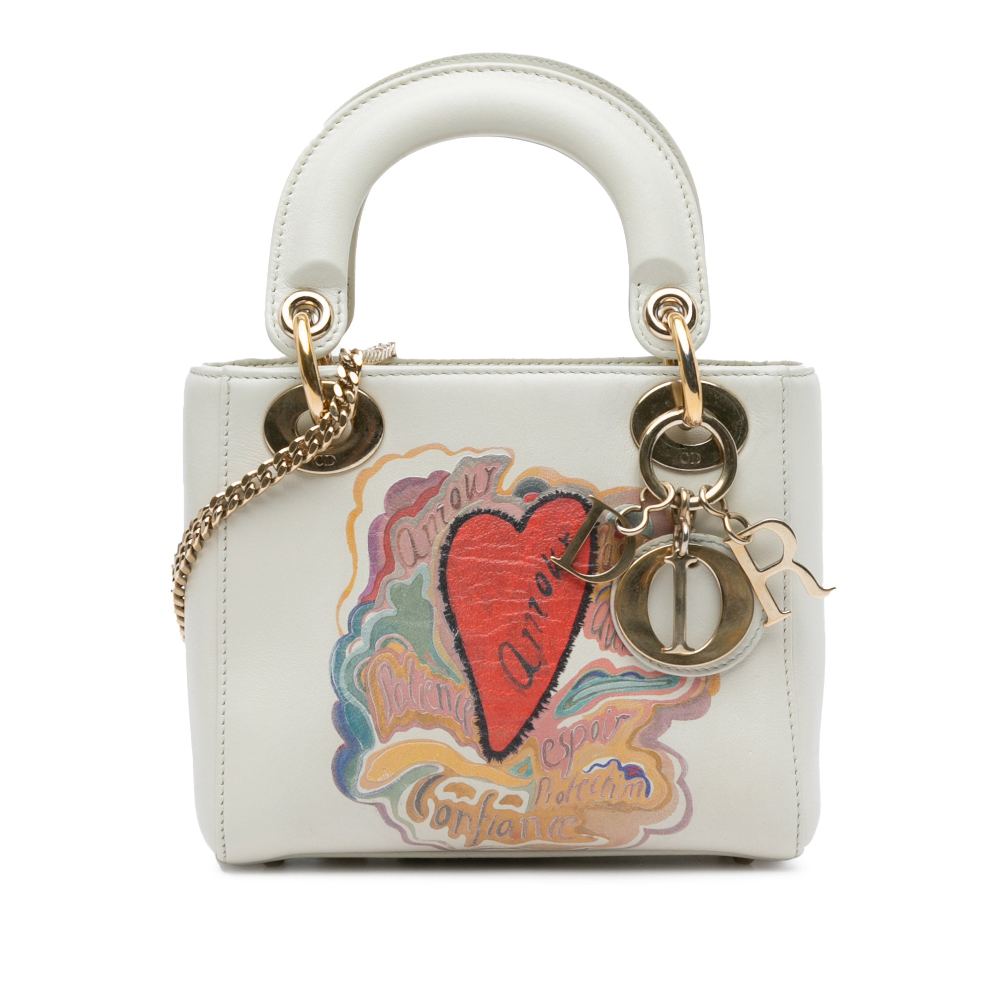 Dior | Pre-Owned Niki De Saint Phalle Mini Calfskin Dioramour Lady (Printed) - III | White