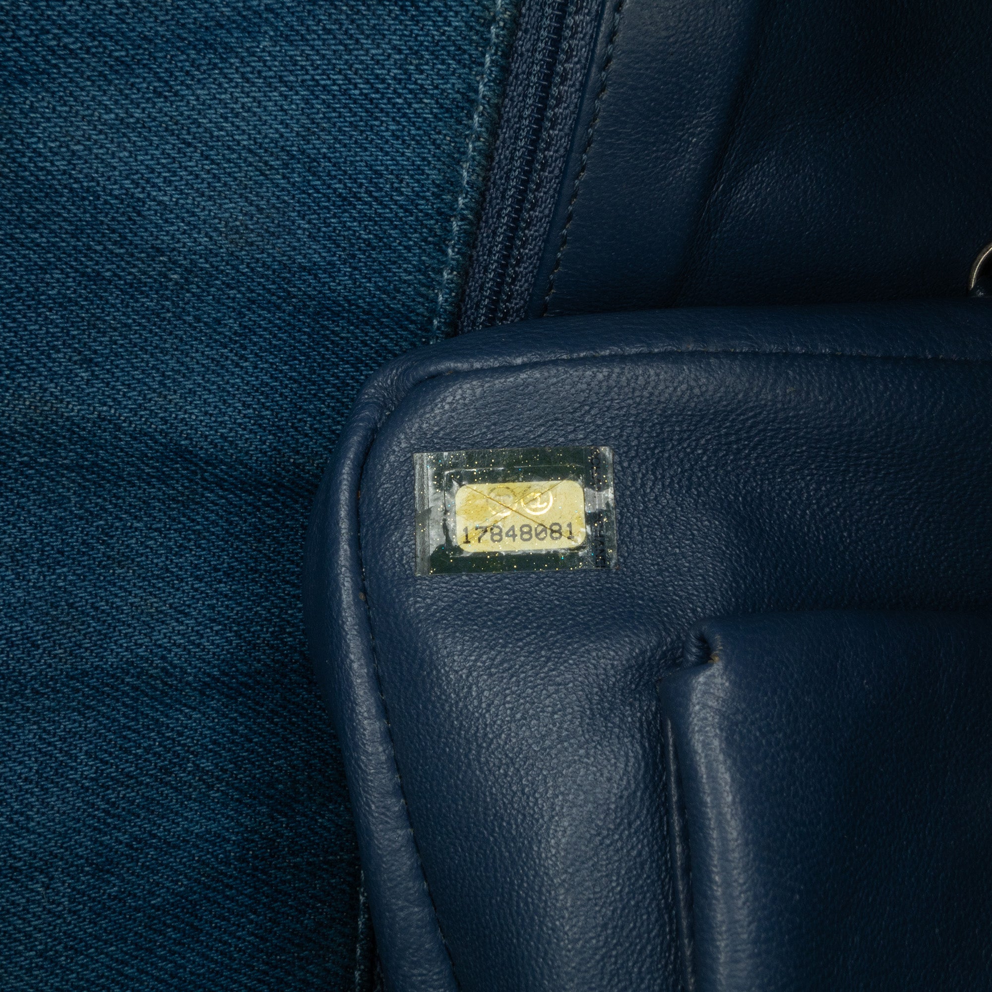 Chanel | Pre-Owned Large Quilted Denim Boy Flap | Blue/Denim