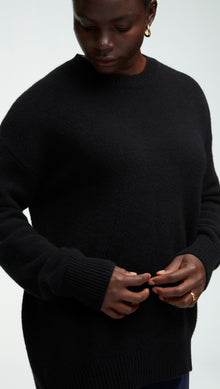 Oversized Sweater in Wool-Cashmere | Black