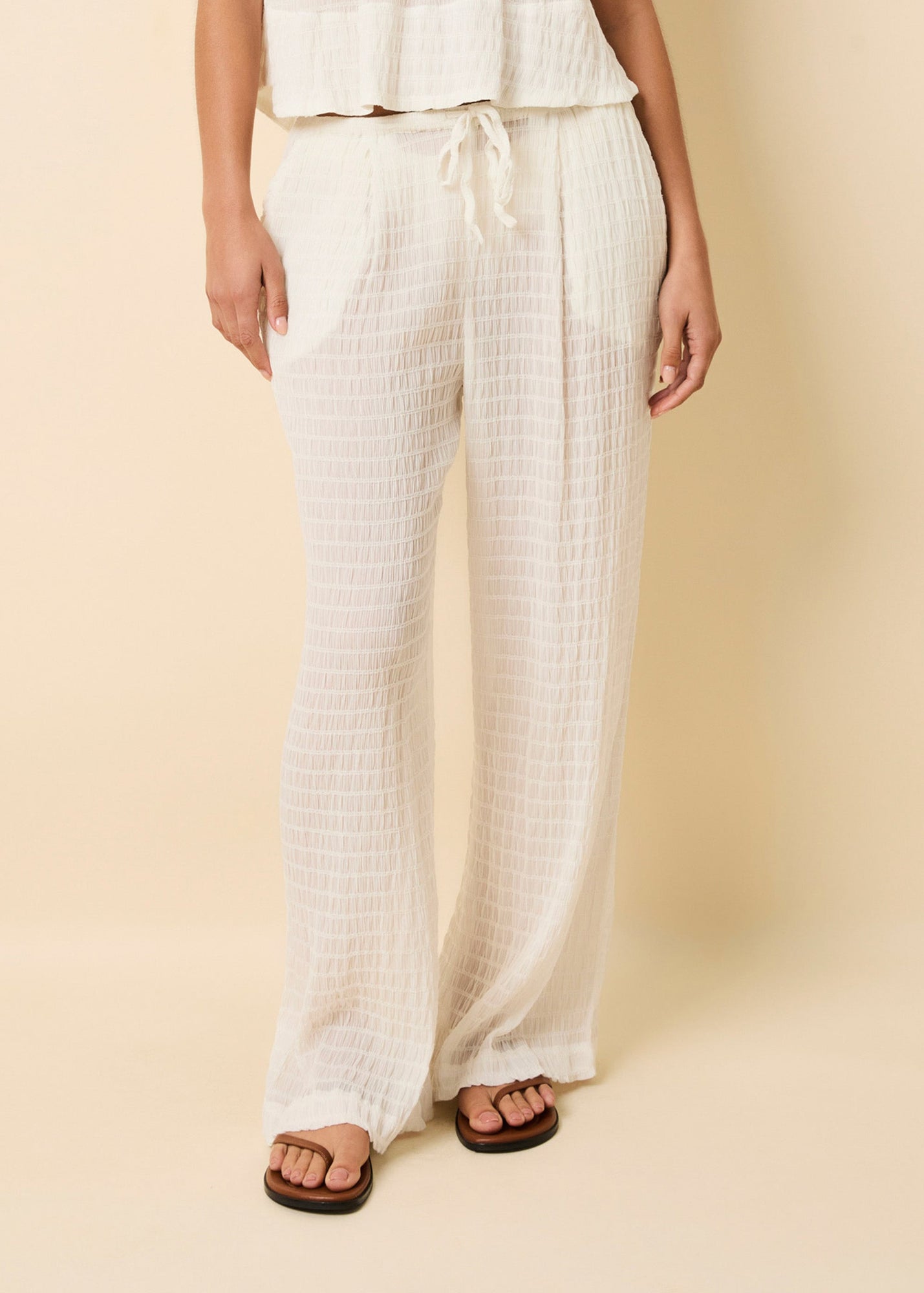 Womens | Ashling Pant Smocked | Optic White