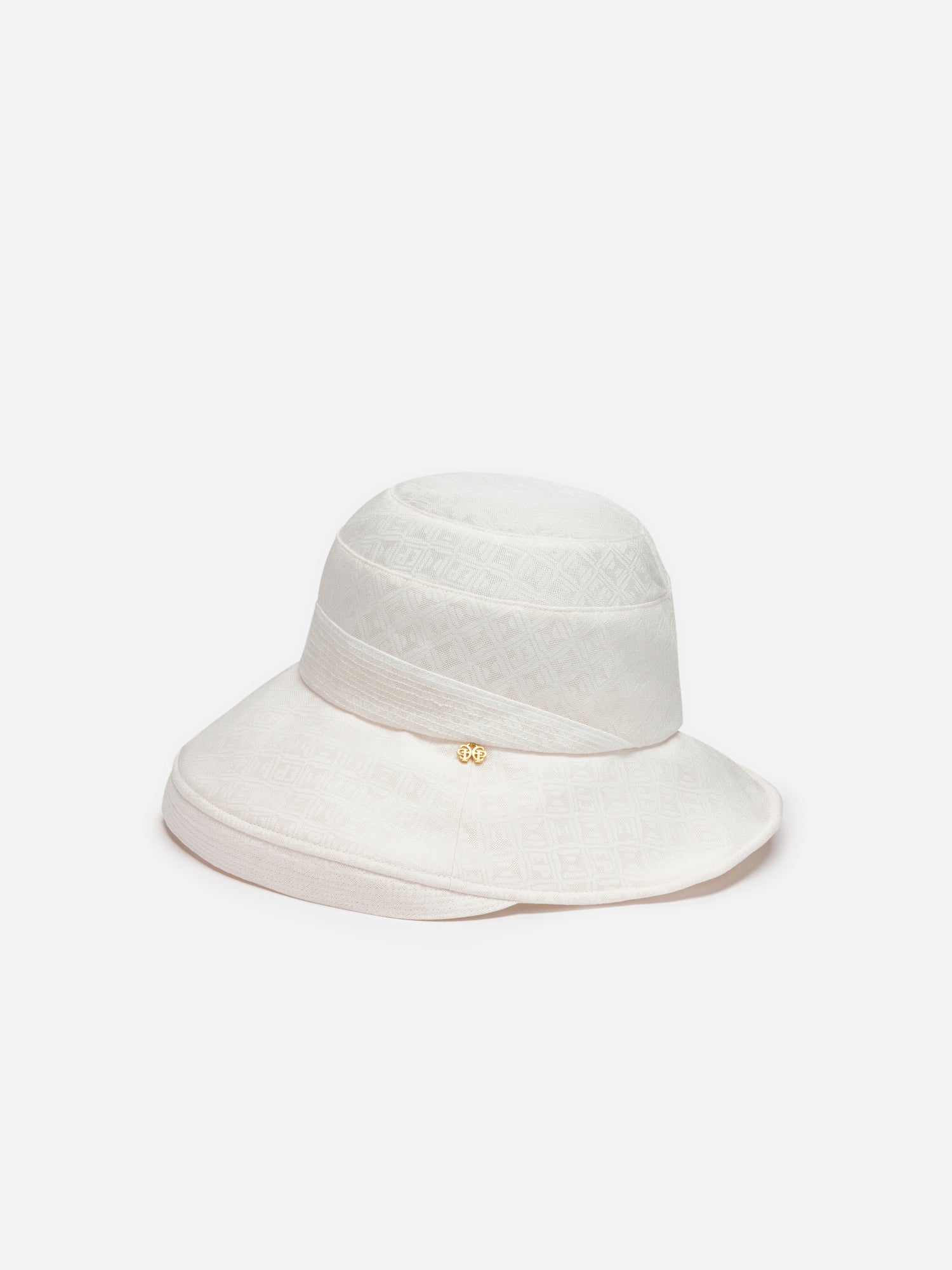 Silk Flower Sun Hat | White