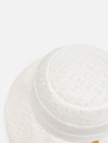 Silk Flower Sun Hat | White