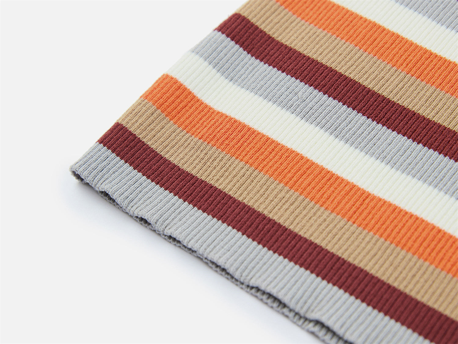 Horizontal Stripe Knit Vest | Orange
