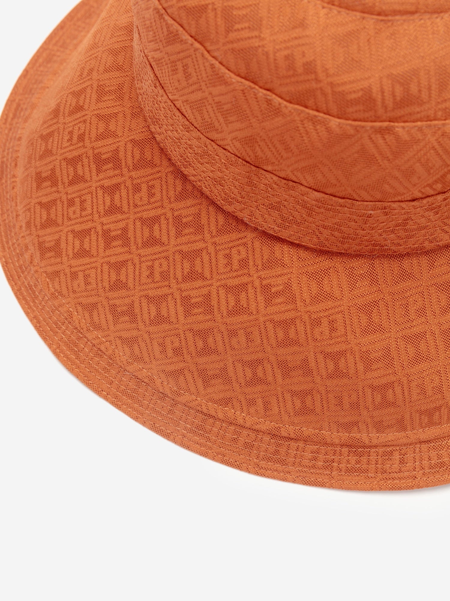 Chinese Style Silk Embroidered Bucket Hat | Rust