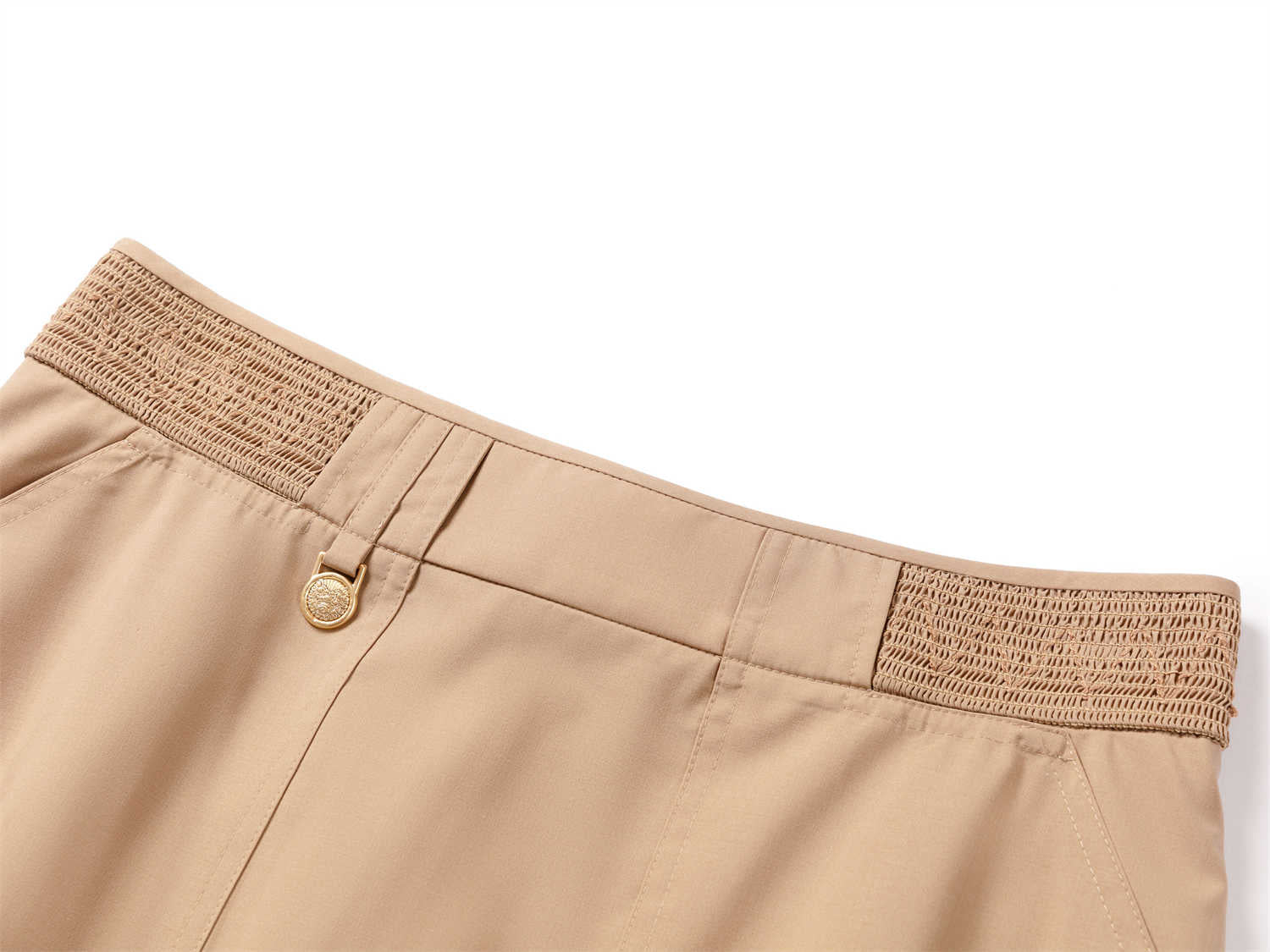 Silk and Wool Skirt | Khaki