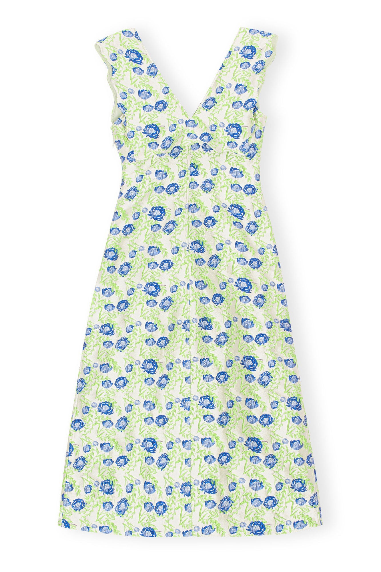 3D Jacquard Rhythm Collar Long Dress | Oyster Gray