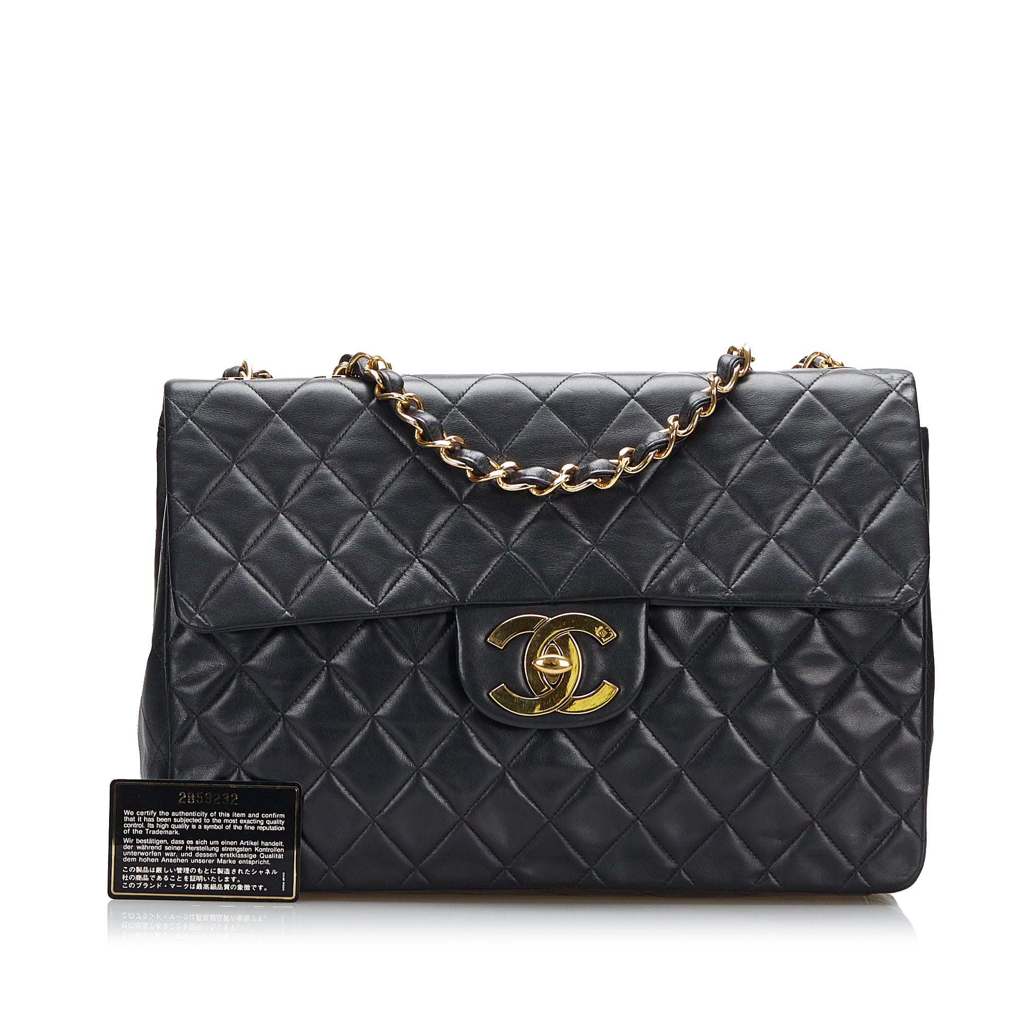 Chanel Pre-Owned Maxi XL Classic Lambskin Single Flap | Women | Black (V1)