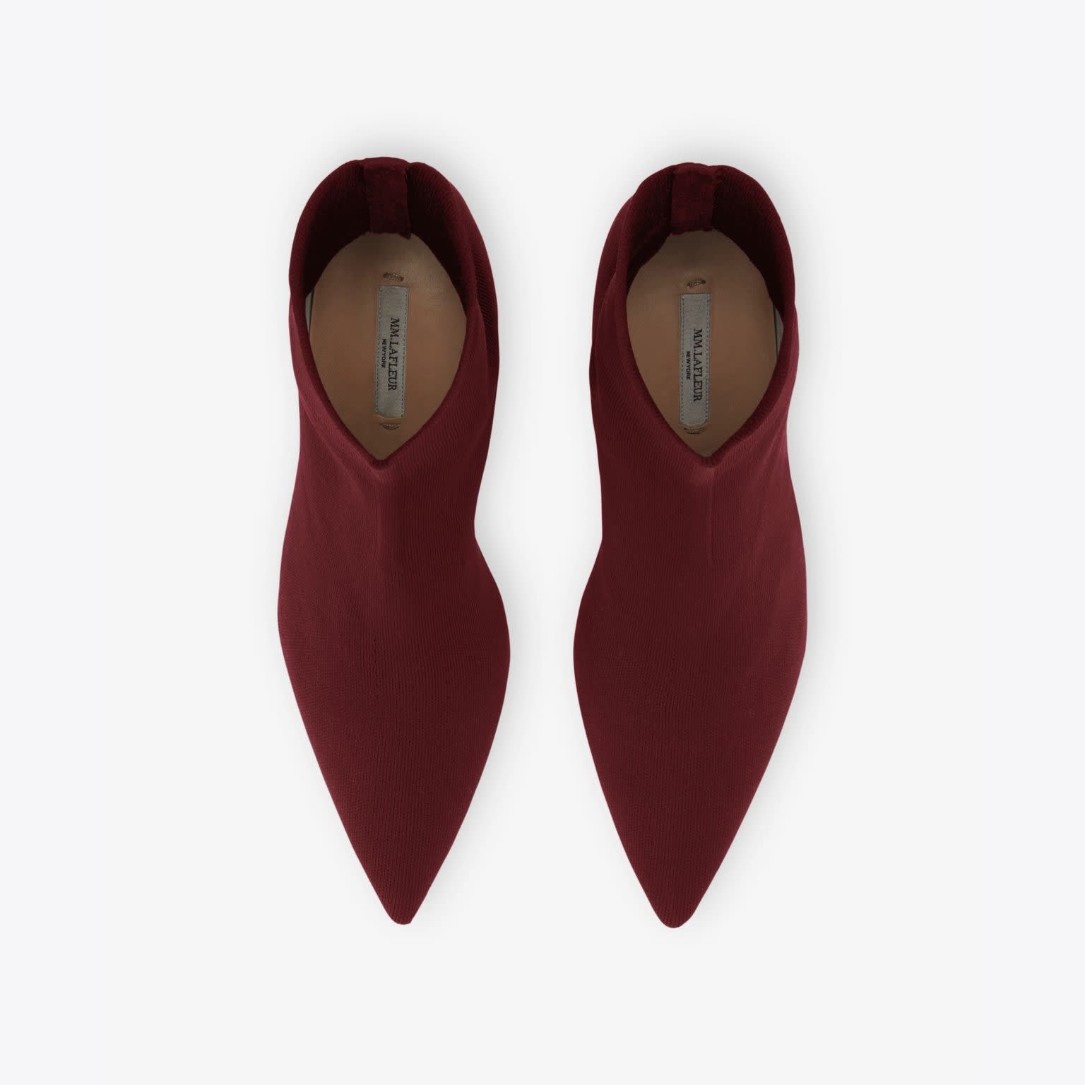 Packshot image of the Lana Boot—3D Knit in Burgundy | Exclude