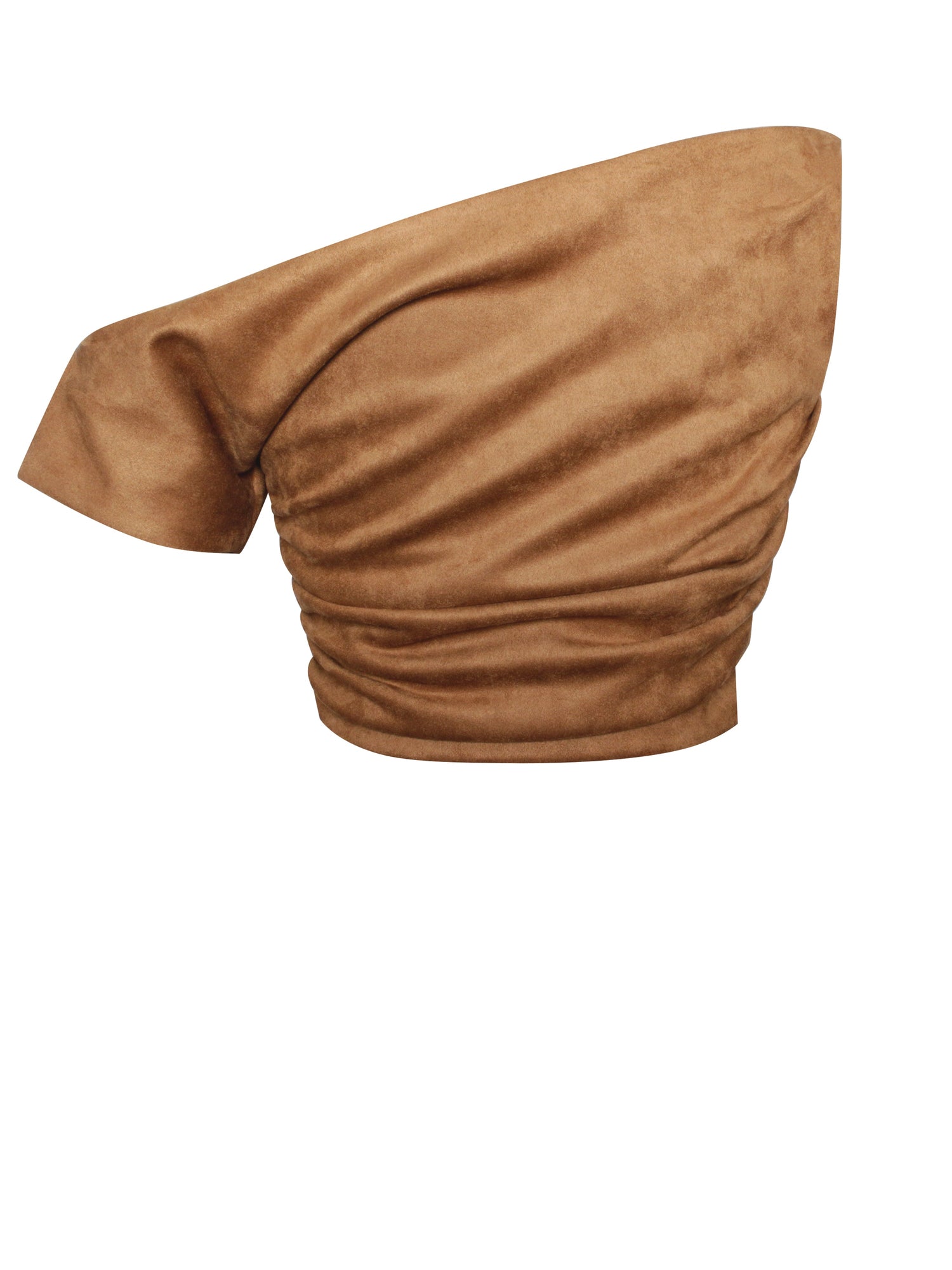 Yara Slash Neck Tank Top | Brown Suede