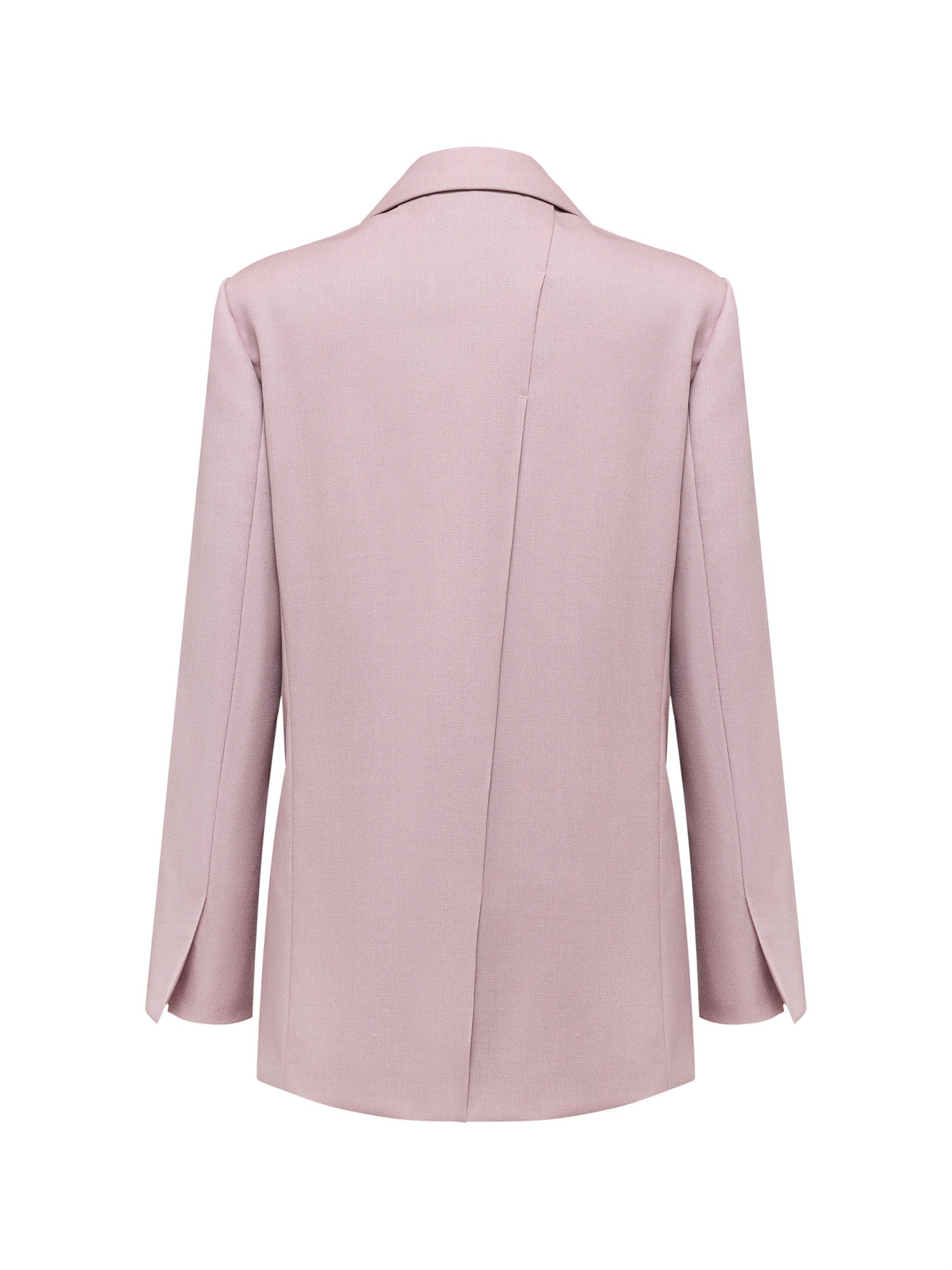 Notched Lapel Double-Breasted Suit Jacket | Purple
