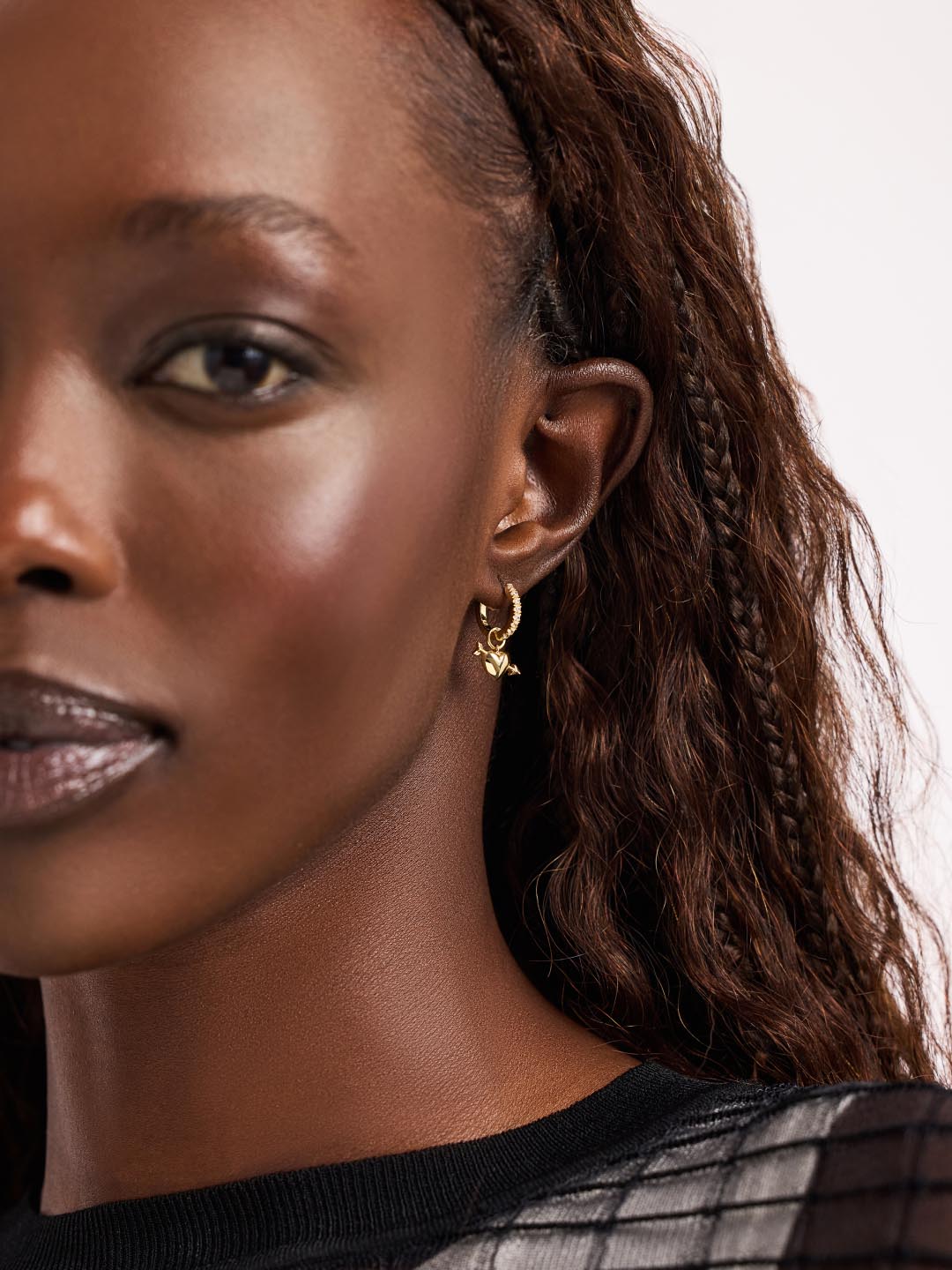 14K Gold Plated Arrow Heart Love Vday Earring Charms For Women Ana Luisa Cupid_S Heart Charms