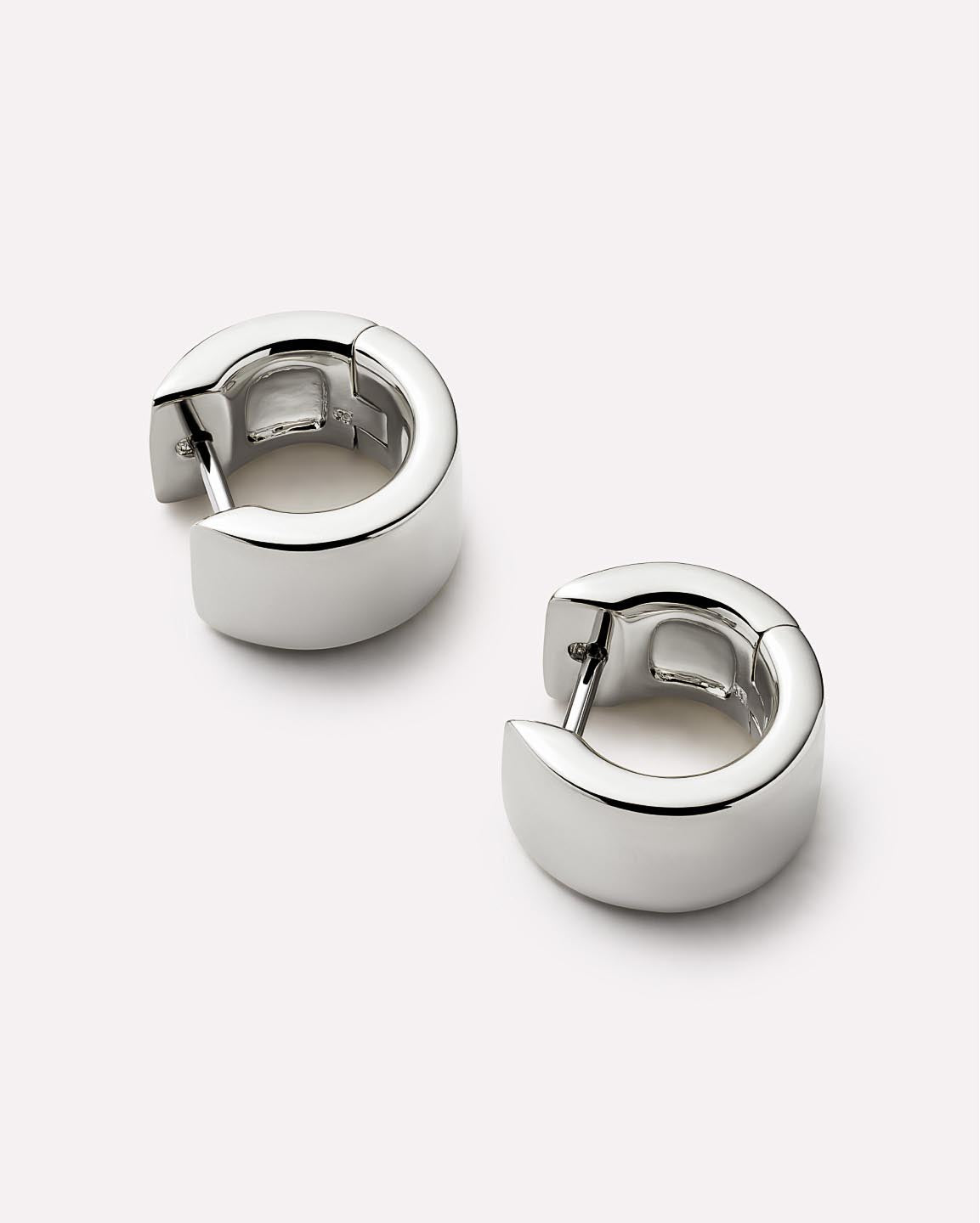 Eden Hoop Earrings | Rhodium on Brass