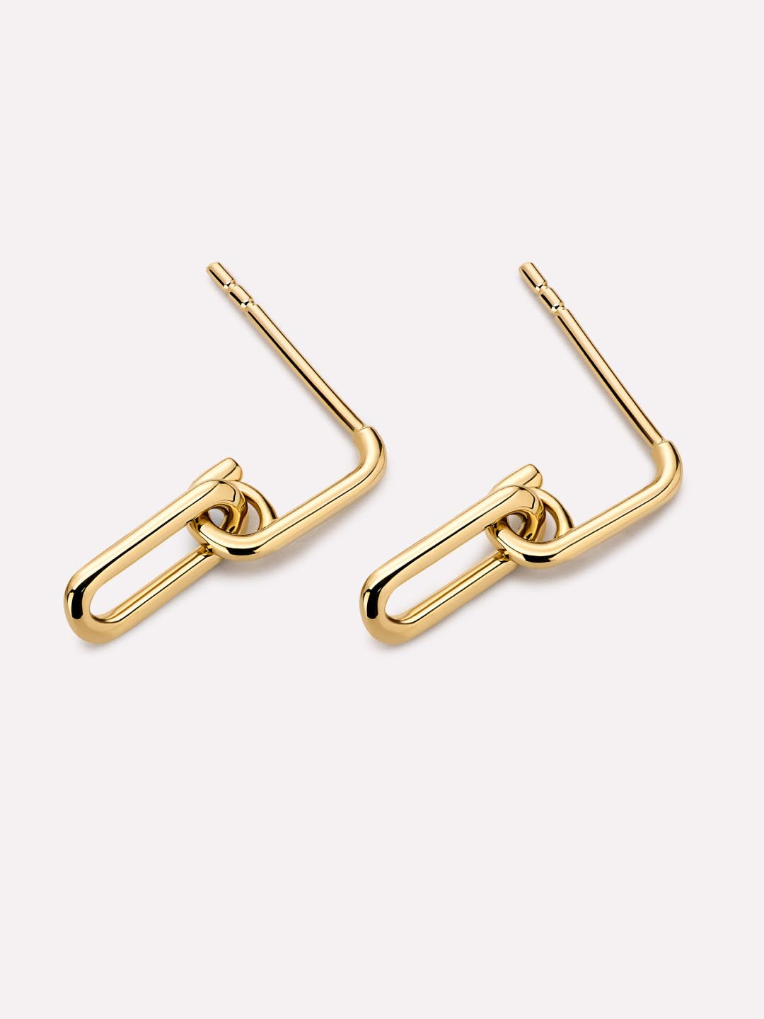Oval Links Drop Earrings | 10K Solid Gold