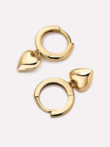 Mini Heart Drop Earrings | 10K Solid Gold