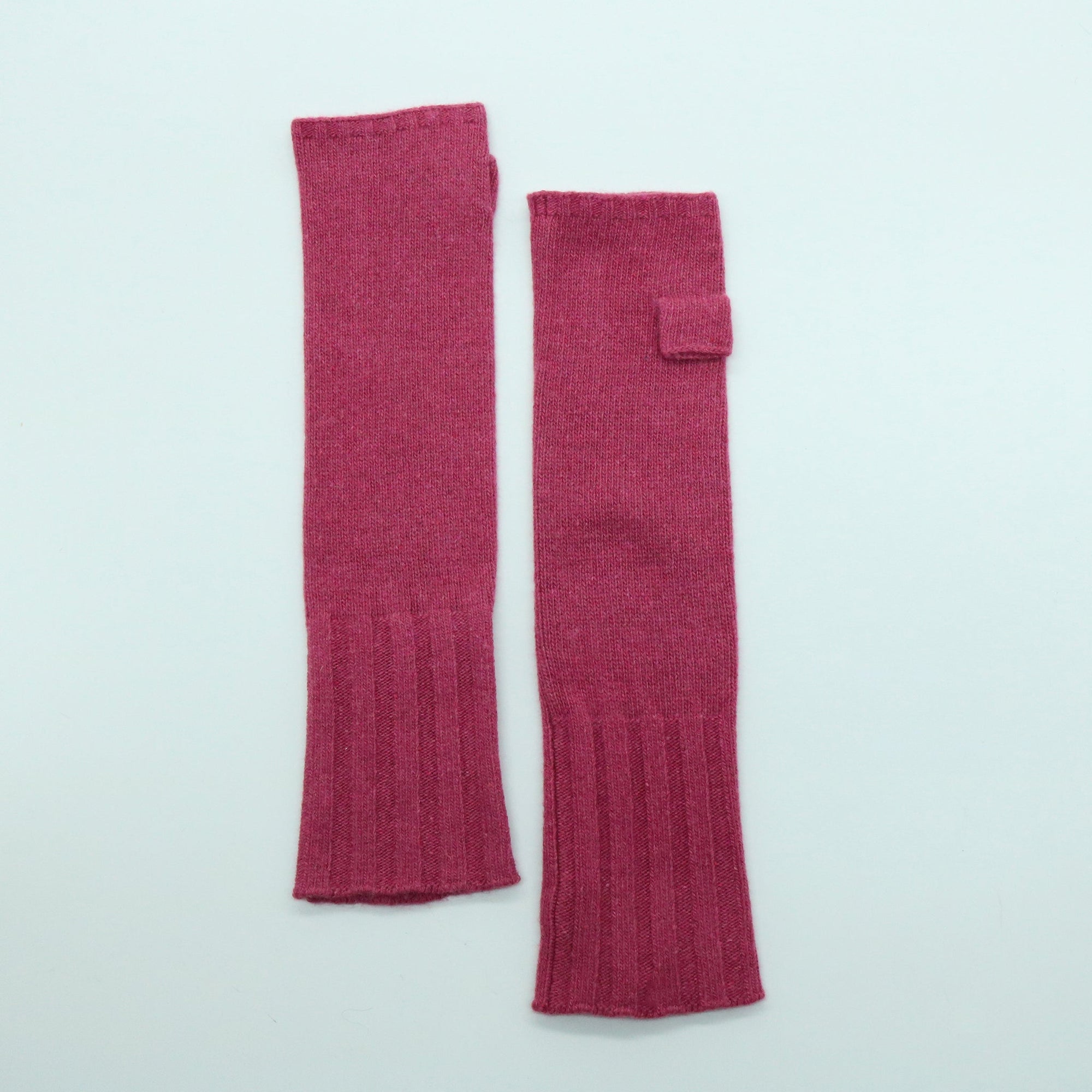 Cashmere Long Fingerless Gloves | Flamingo