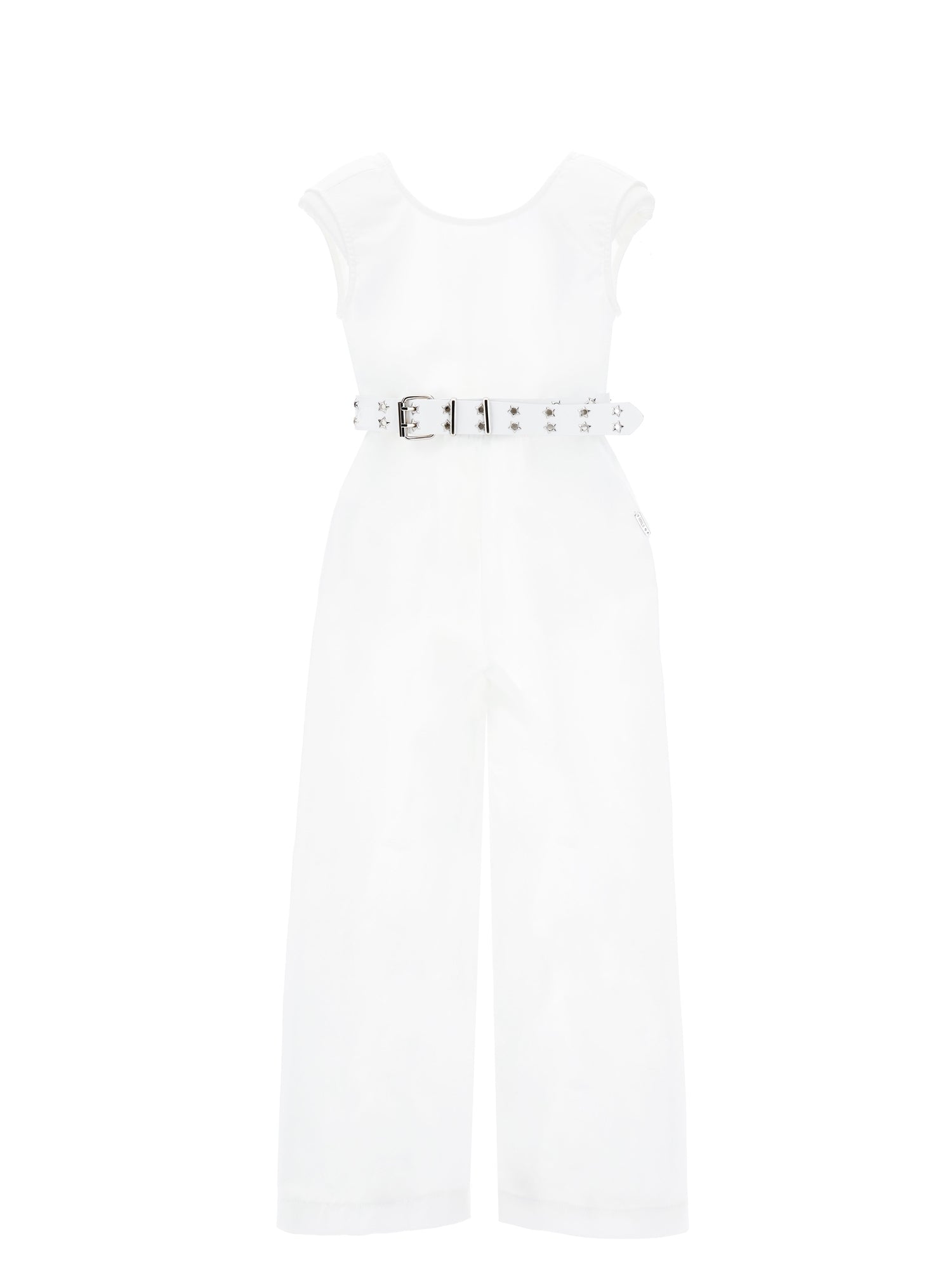 Girls | Long Playsuit With Belt | White