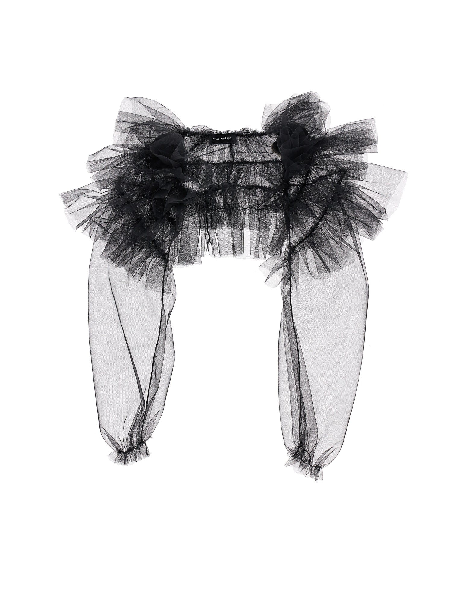 Girls | Silk-Touch Tulle Shrug | Black