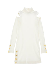 Girls | Viscose Ribbed Minidress | Cream