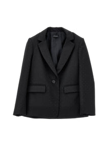 Girls | Viscose Blazer With Rhinestones | Black