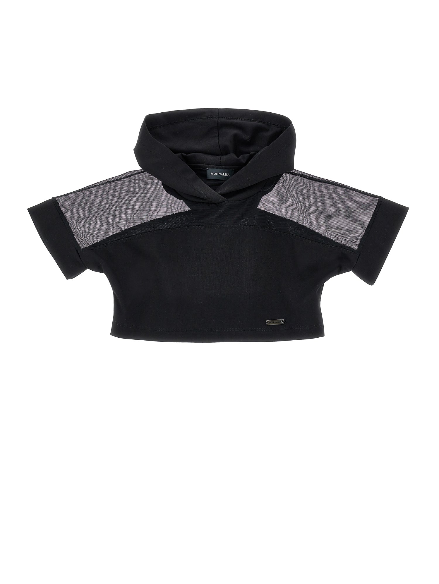 Girls | Viscose Short Hoodie | Black