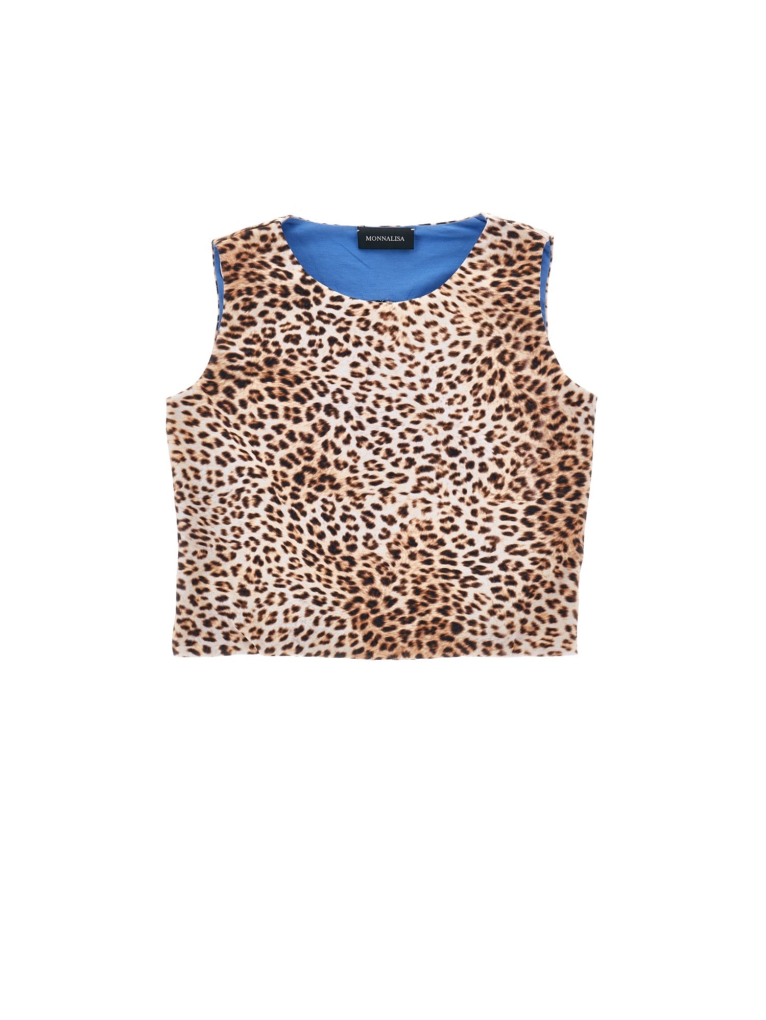 Girls | Tank Top With Animalier Cut Out | Leopard Print