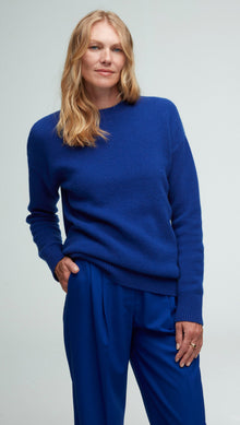 Oversized Sweater in Wool-Cashmere | Cobalt