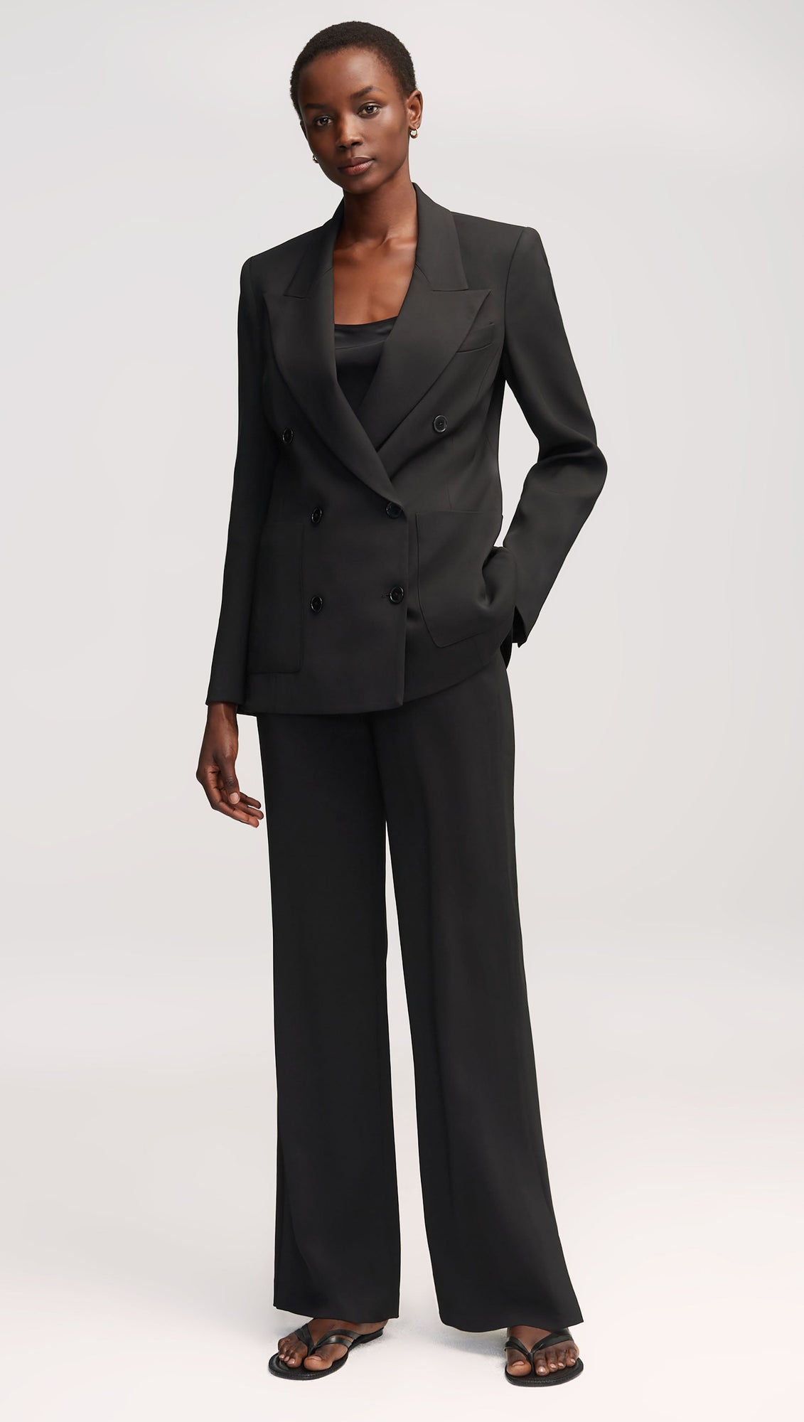 Chelsea Blazer in Stretch Crepe | Black