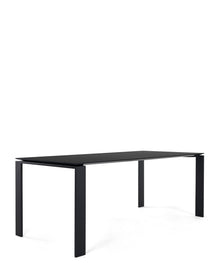 Four Soft Touch Dining Table - Large | Single | Black/Black