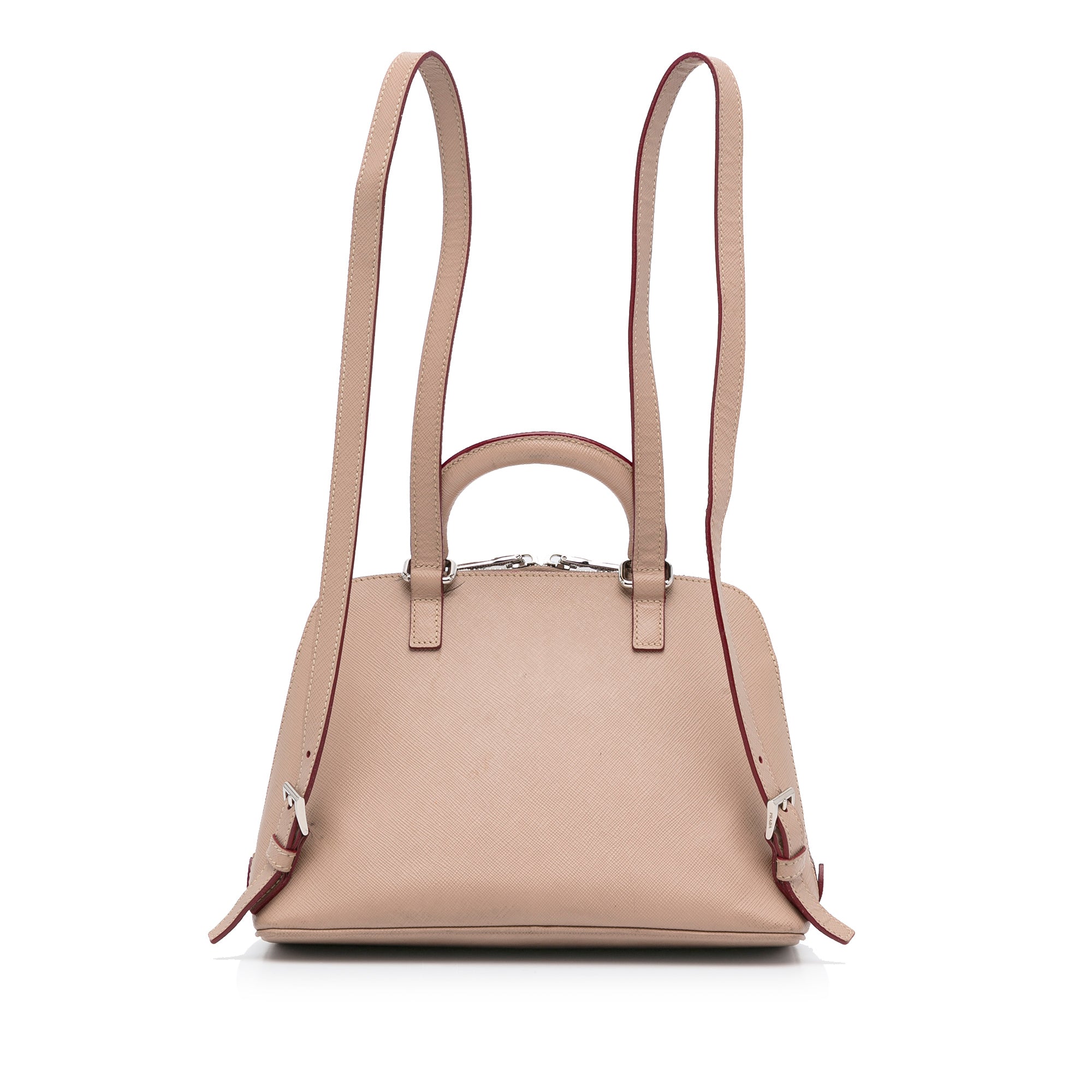 Prada | Pre-Owned Saffiano Lux Promenade Backpack | Brown/Nude