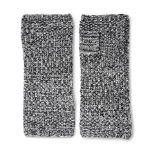 Cashmere Tweeded Fingerless Gloves With Lurex | Black