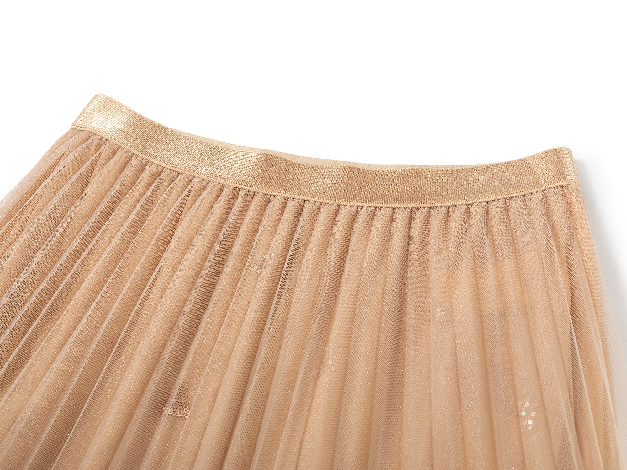 Flora Embroidery Mesh Midi Skirt | Beige