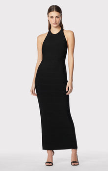 Halter Crystal Gown | Black