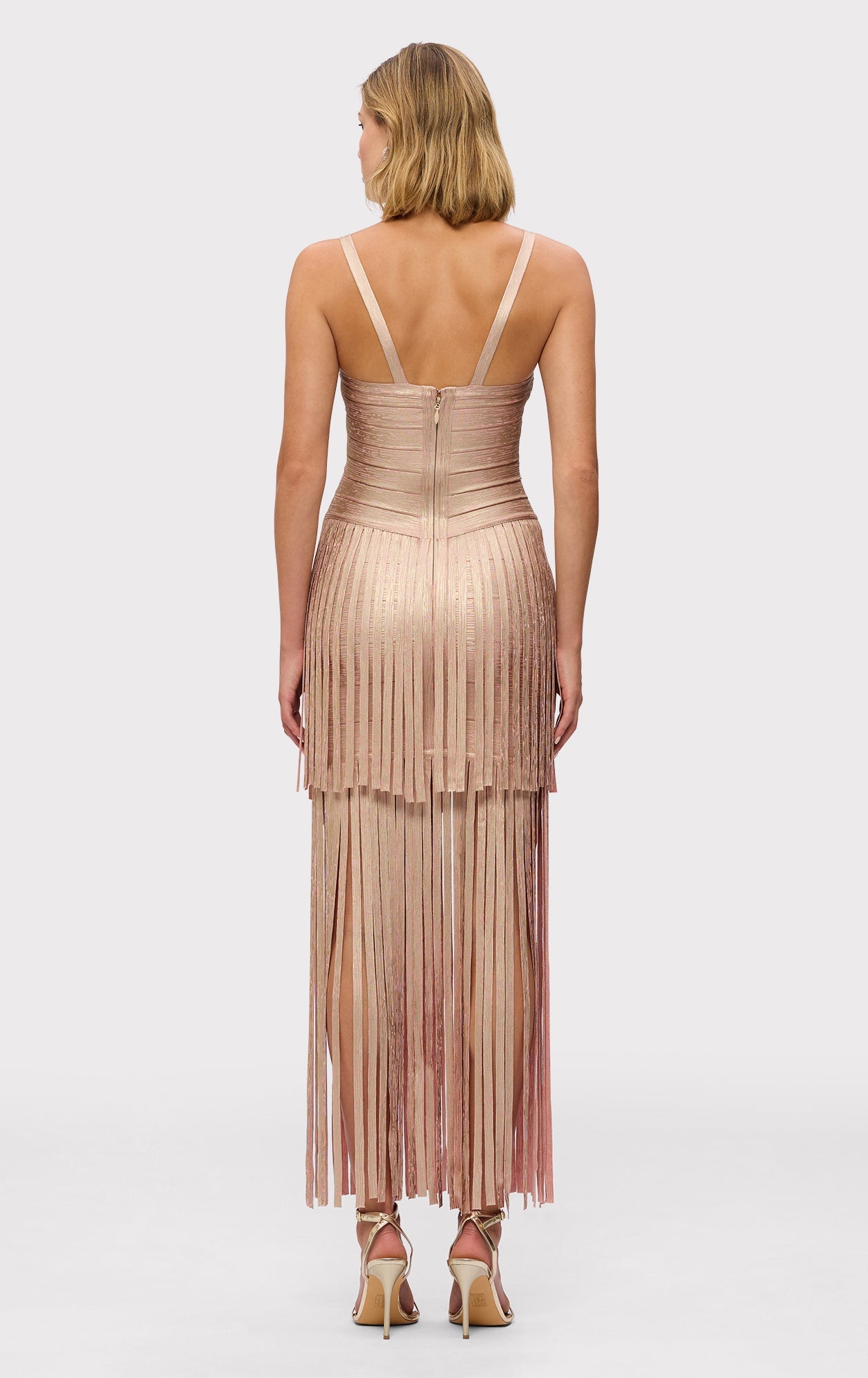 The Metallic Vivienne Gown | Rose Gold Foil