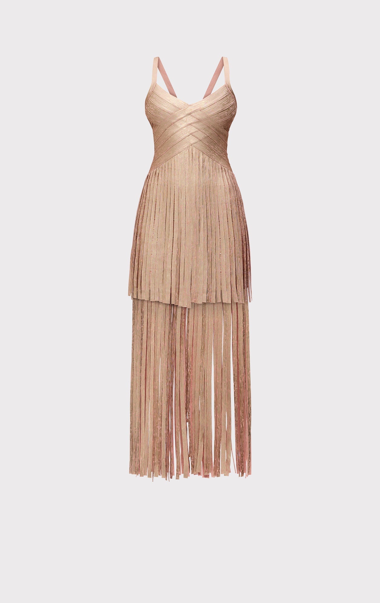 The Metallic Vivienne Gown | Rose Gold Foil