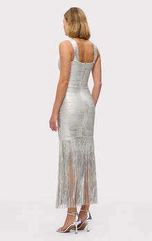 The Metallic Alba Gown | Silver Foil