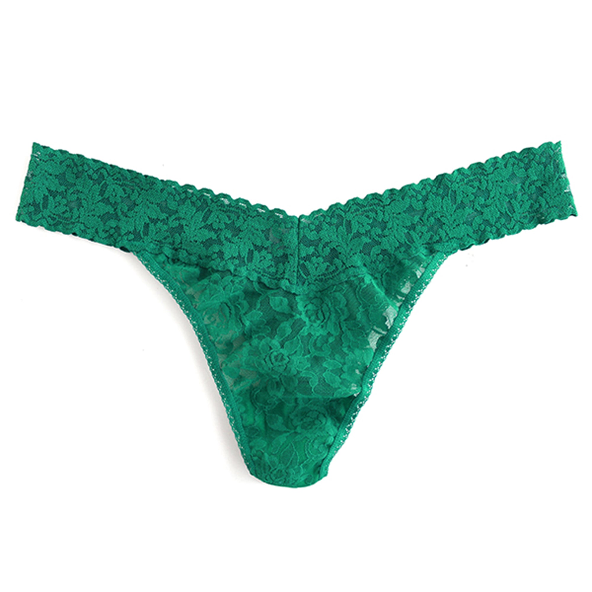 Plus Size Signature Lace Original Rise Thong | Malachite