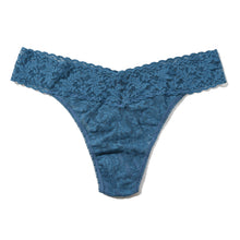 Signature Lace Original Rise Thong | Storm Cloud Blue