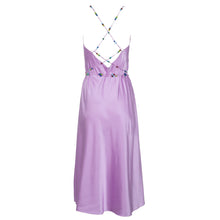 Beaded Strap Midi Slip Dress | Purple Haze