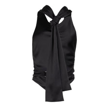 Noir Halter Scarf Top | Noir