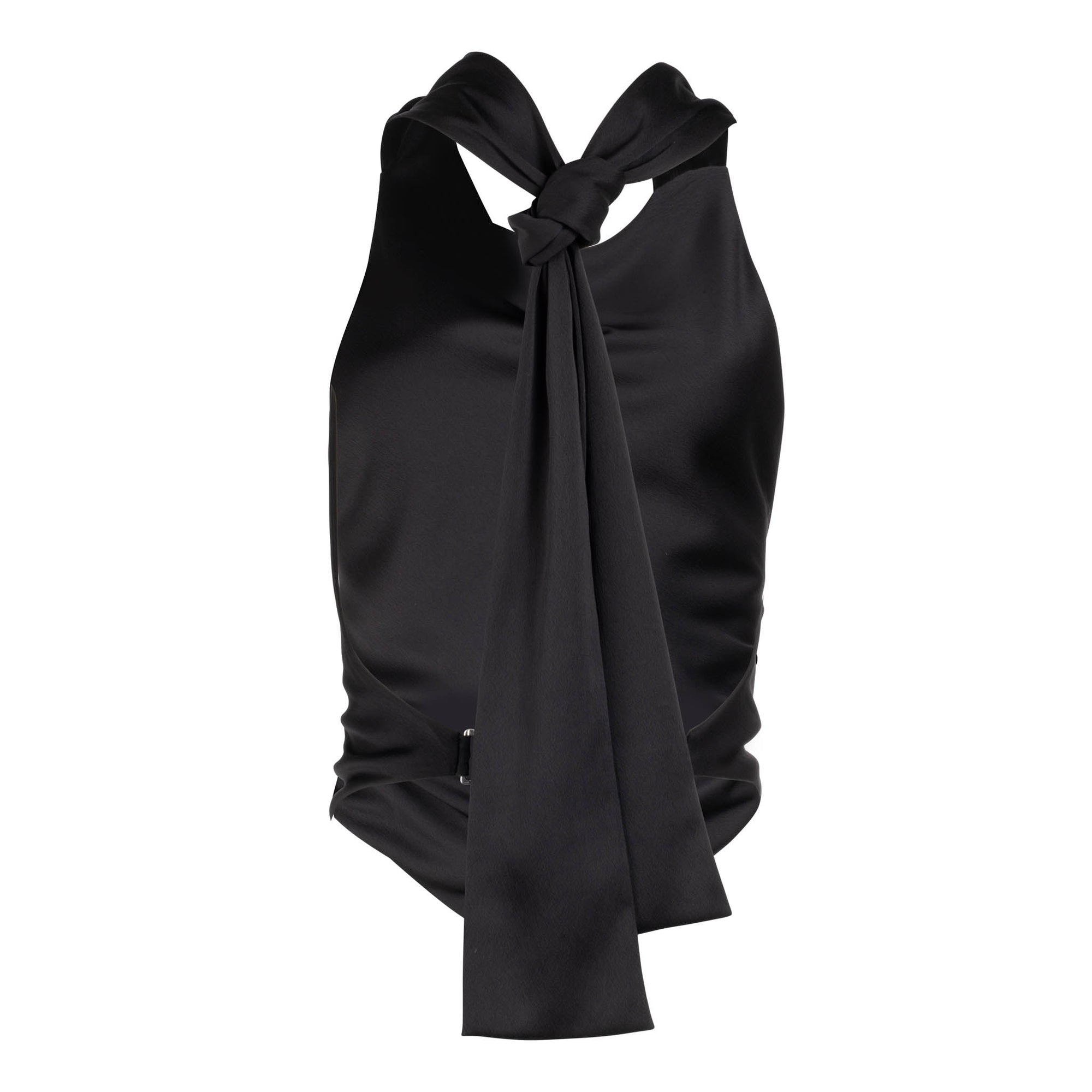 Noir Halter Scarf Top | Noir